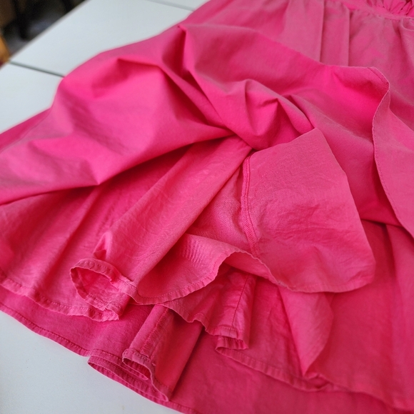 Ann Taylor Pink Poplin Flutter Sleeve V Neck Midi Dress Pockets Cotton Blend 4 - Picture 11 of 13